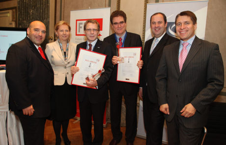 2010 v.l.n.r. David Ungar-Klein, KR Brigitte Jank, Mag. Johann Zemsky, Dr. Heinz Sommerbauer, DI Josef Pröll, Mag. Markus Beyrer